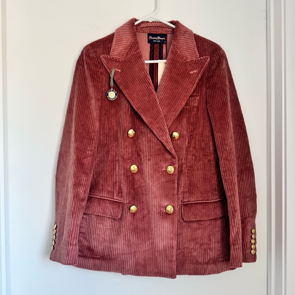 Rowing Blazers NWT Medium Corduroy Diana Blazer in Dusty Rose Pink - Picture 5 of 10